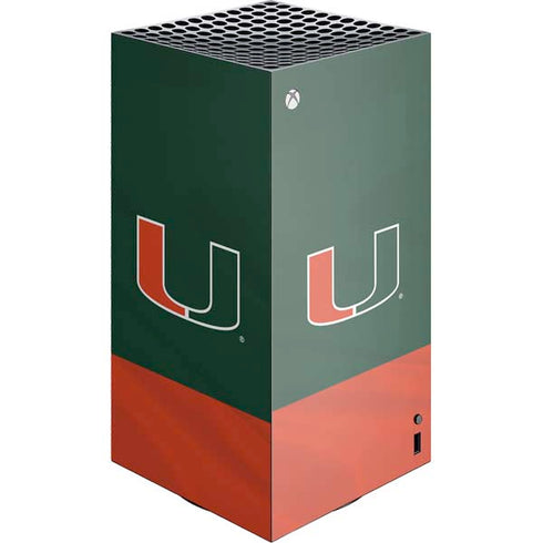 University of Miami Hurricanes Flag XBox Series X Digital Edition Console Skin